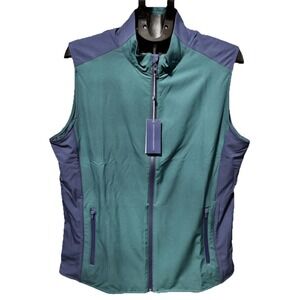 NWT Holderness & Bourne Vest Mens L Blue The Hayes Golf Tailored Fit Performance